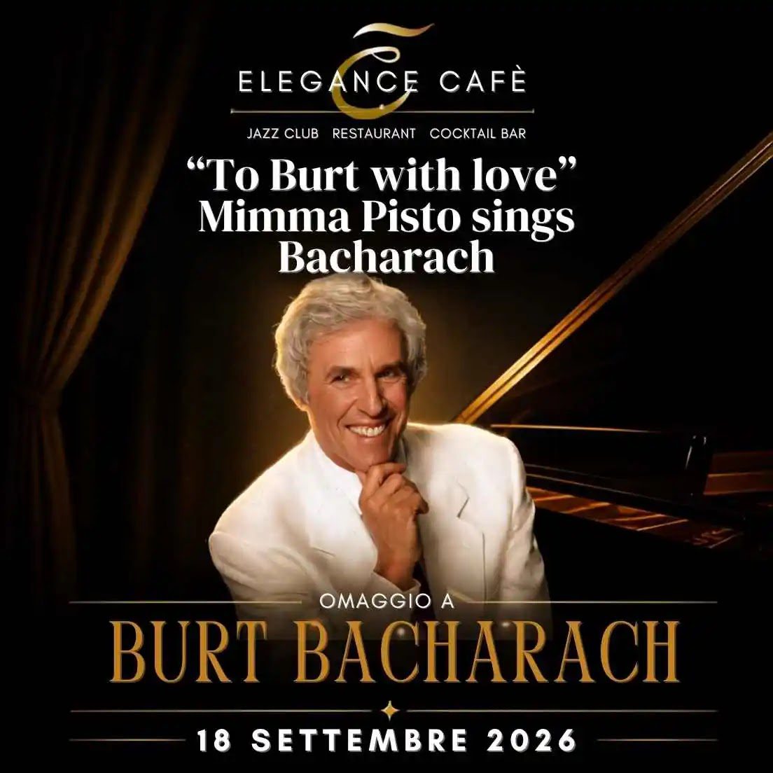 omaggio a Burt Bacharach 18 settembre 2026 all