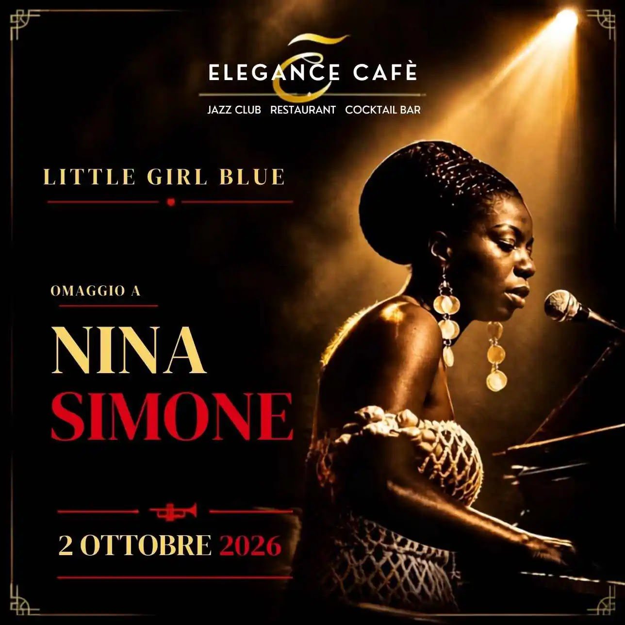 Concerto jazz Roma 2 ottobre 2026 omaggio a Nina Simone all