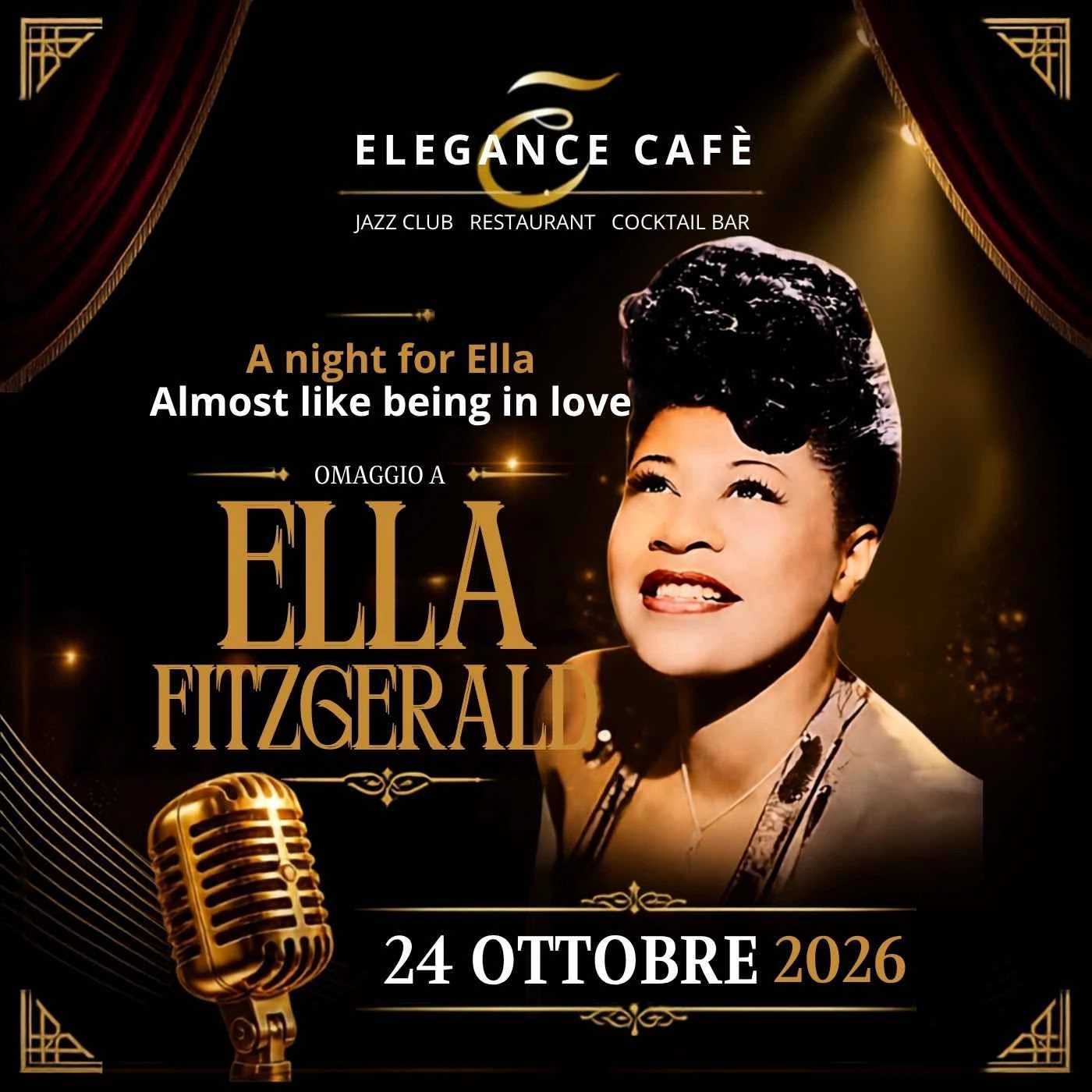 omaggio a Ella Fitzgerald a Roma Jazz 24 ottobre 2026 all