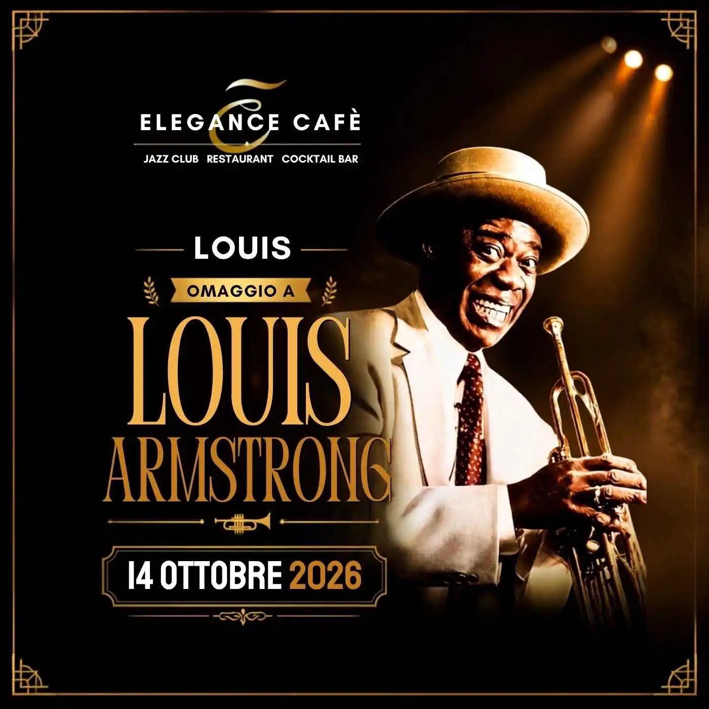 Il 14 ottobre a Roma Massimo Pirone 4et omaggia Louis Armstrong all’Elegance Cafè.