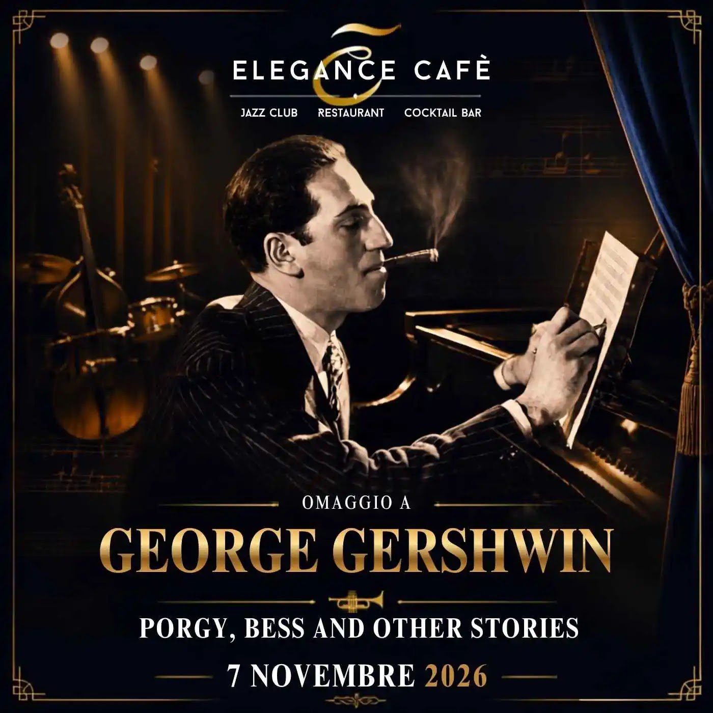 Concerto jazz a roma il 7 novembre 2026 omaggio a George Gershwin all